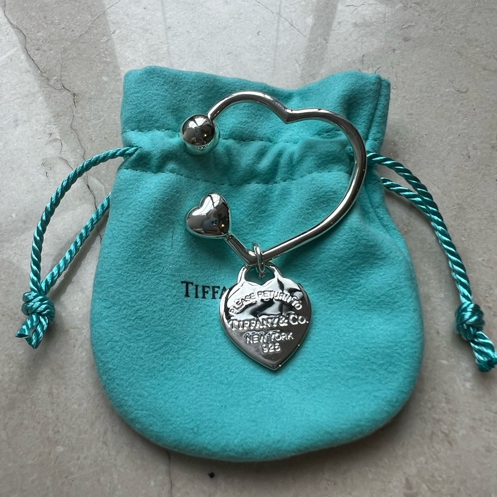 Never used brand new Tiffany keychain